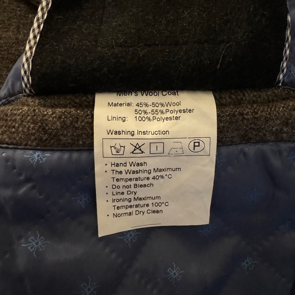 Vintage Men's Classic Gray Wool Coat XL - Picture 7 of 7